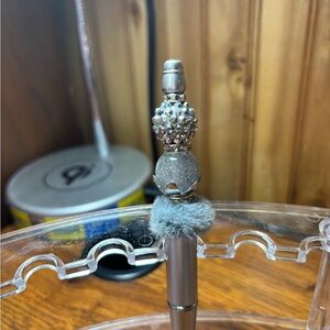Silver and Gray Decorative Pen